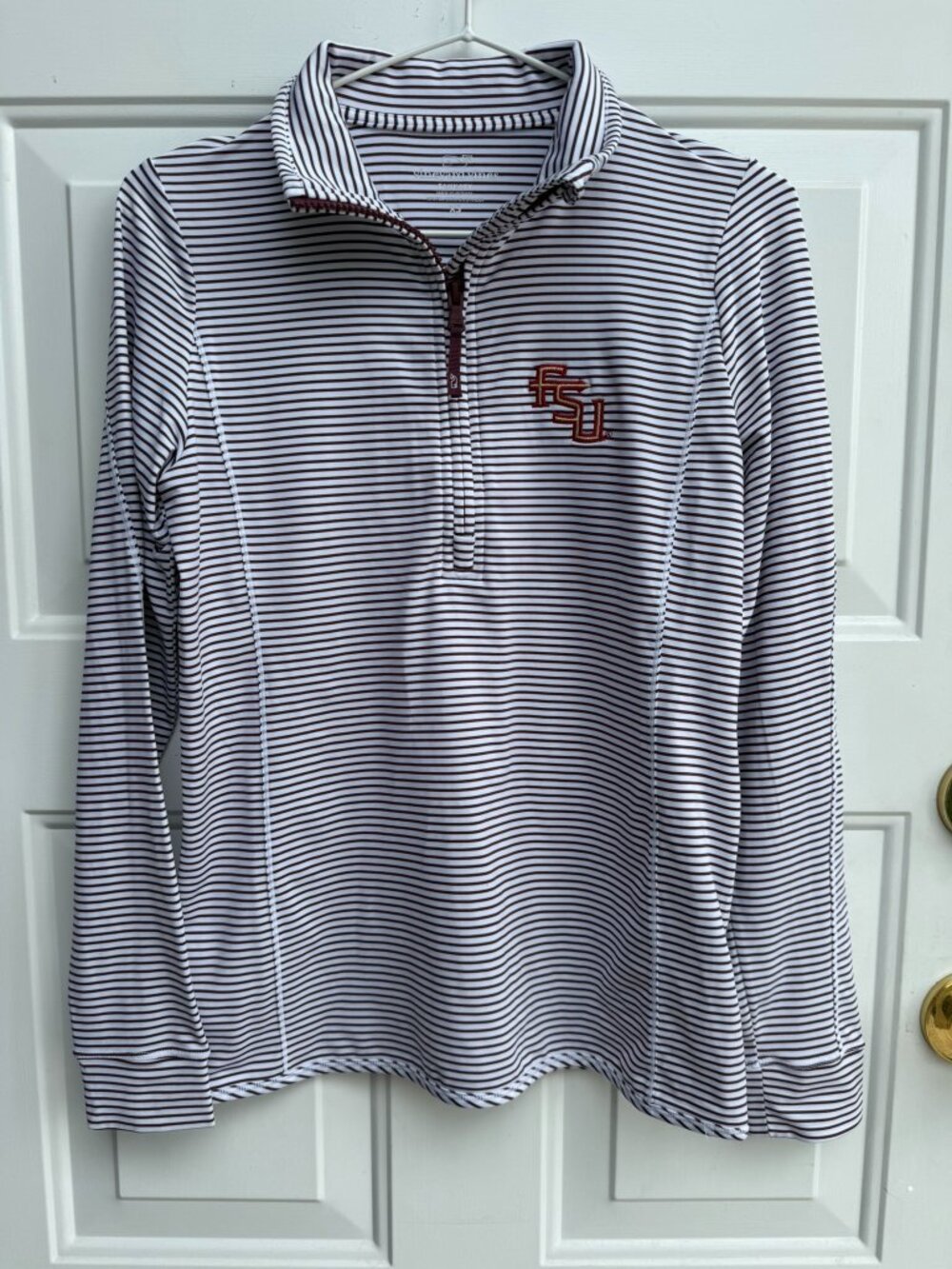 Vineyard Vines FSU Sankaty Quarter-Zip Top Size XS - Picture 2 of 5